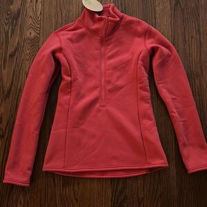 Dakini Half Zip Pullover Fleece Sweater Faded Red Coral Size XS NEW WITH TAGS